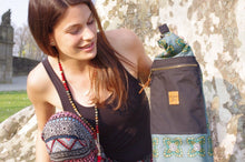 Load image into Gallery viewer, Yoga Mat Carrier || Organizational Yoga Bag || Bohemian Bloom Design