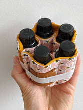 Load image into Gallery viewer, Homeopathy Essential Oil/Globuli Roll || 5 Pocket Travel Organizer || Art Deco Blush Design