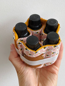 Homeopathy Essential Oil/Globuli Roll || 5 Pocket Travel Organizer || Art Deco Blush Design