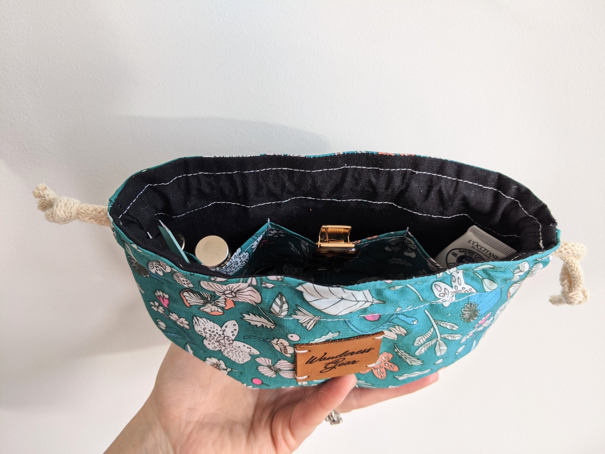 6-Pocket Drawstring Cosmetic/Jewelry Bag