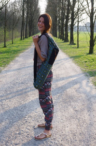 Yoga Mat Carrier || Organizational Yoga Bag || Bohemian Bloom Design