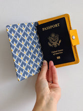 Load image into Gallery viewer, Passport Wallet || Travel || Art Deco Indigo Design