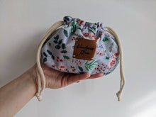 Load image into Gallery viewer, 6-Pocket Drawstring Cosmetic/Jewelry Bag || Accessories Organizer || Forest Meadow Design